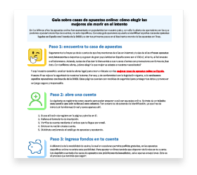 Extracto de la guía para principiantes sobre casas de apuestas online en España.